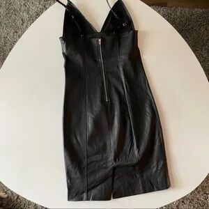 Alexander Wang Leather triangle top?mini?dress